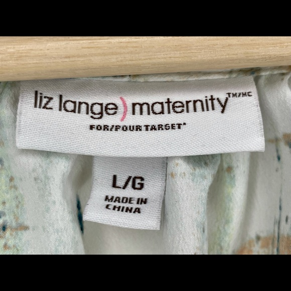 Maternity Dress WaterColor Abstract, Liz Lang, tie, quarter sleeves, spring - Picture 8 of 10